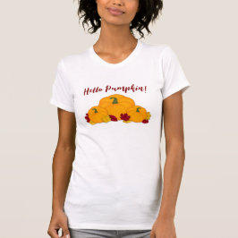 Cute Hallo Pumpkin! Herfst pompoenen en bladeren T-shirt
