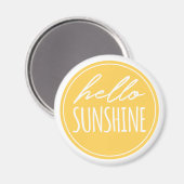 Cute Hallo Sunshine Quote Yellow Sun Magnet (Voorkant / Achterkant)