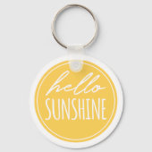 Cute Hallo Sunshine Yellow Sun Happy Sleutelhanger (Voorkant)