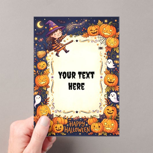 Cute Halloween Acryl Uitnodiging #3 (Insitu (Draagbaar))