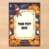 Cute Halloween Acryl Uitnodiging #3 (Voorkant)