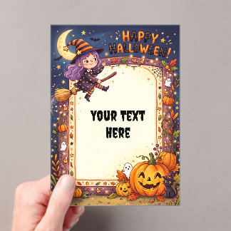 Cute Halloween Acryl Uitnodiging #4