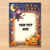 Cute Halloween Acryl Uitnodiging #4 (Voorkant)