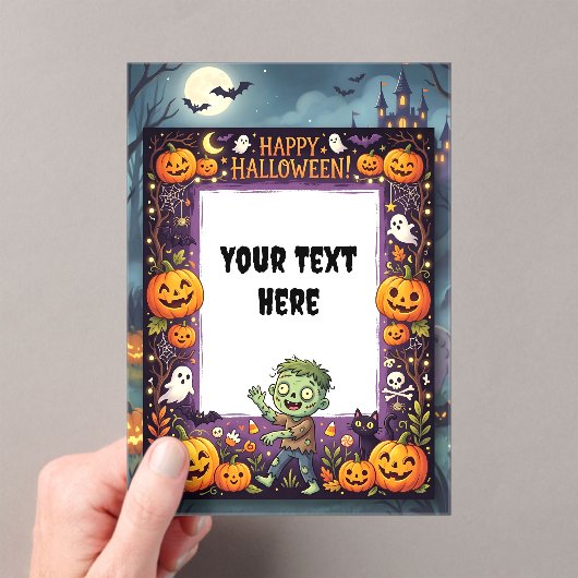 Cute Halloween Acryl Uitnodiging #5 (Insitu (Draagbaar))
