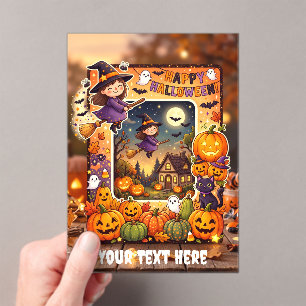 Cute Halloween Acryl Uitnodiging #6