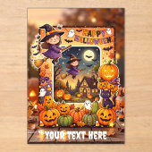 Cute Halloween Acryl Uitnodiging #6 (Voorkant)