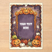 Cute Halloween Acryl Uitnodiging #9 (Voorkant)