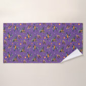 Cute Halloween afbeelding met hekse petten Badhanddoek (Badhanddoek)