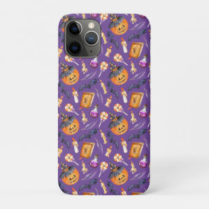 Cute Halloween afbeelding met pompoen en vleermuiz Case-Mate iPhone Case