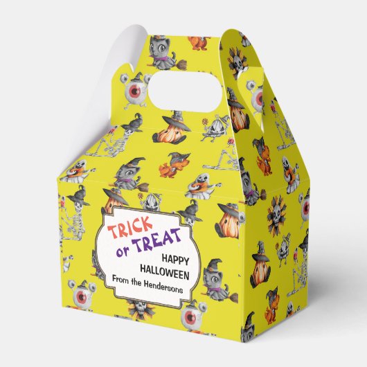 Cute Halloween all-over design, aangepast Bedankdoosjes (Achterkant)