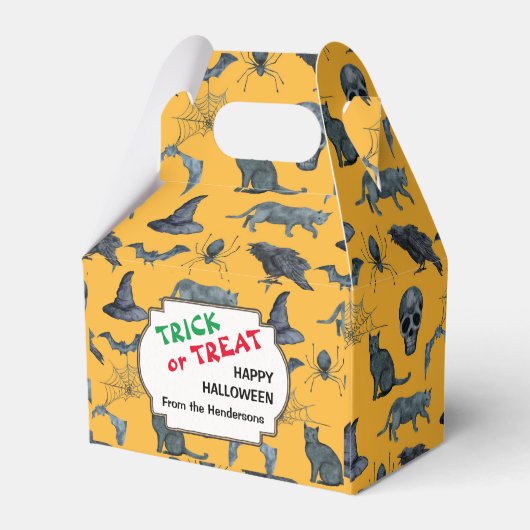 Cute Halloween all-over design, aangepast promotie Bedankdoosjes (Achterkant)