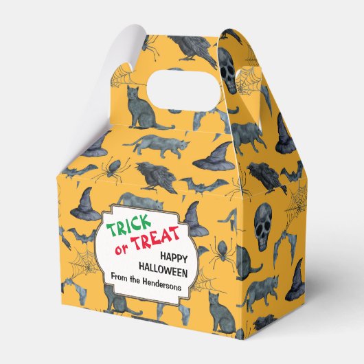 Cute Halloween all-over design, aangepast promotie Bedankdoosjes (Voorkant Zijde)