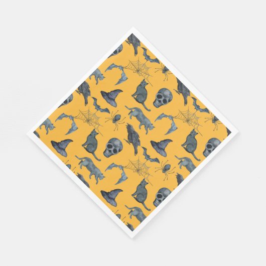 Cute Halloween all-over design Napkins Servet (Hoek)