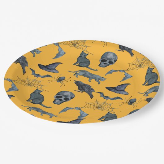 Cute Halloween all-over design Paper-Borden Papieren Bordje (Gekanteld)