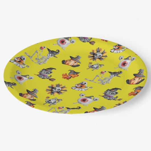 Cute Halloween all-over design Papieren Bordje (Gekanteld)