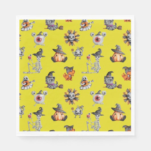 Cute Halloween all-over design Servet (Voorkant)