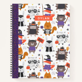 Cute Halloween Animals Personalized Sketchbook Notitieboek