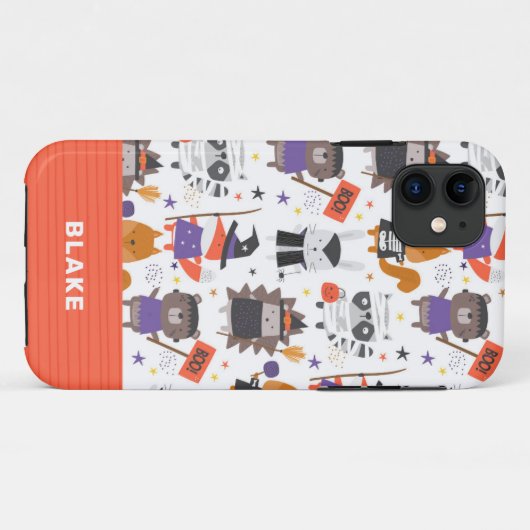 Cute Halloween Animals Persoonlijk Case-Mate iPhone Case (Achterkant (horizontaal))