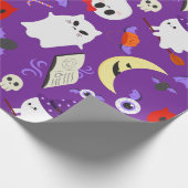 Cute Halloween Attributes Cadeaupapier (Hoek)