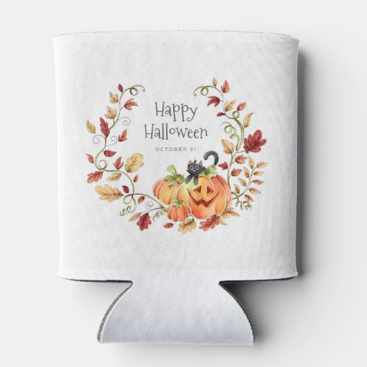 Cute Halloween Autumn Foliage Blikjeskoeler (Achterkant)