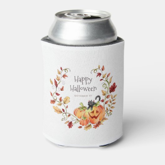 Cute Halloween Autumn Foliage Blikjeskoeler (Blikje Achterkant)