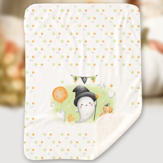 Cute Halloween Baby Sherpa Blanket Deken