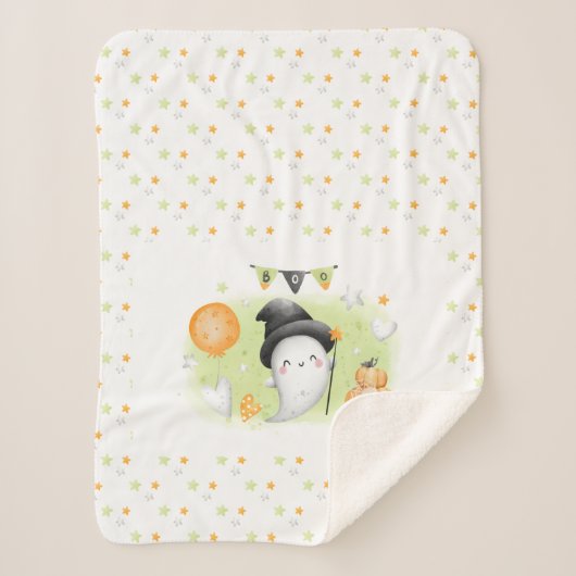 Cute Halloween Baby Sherpa Blanket Sherpa Deken (Voorkant)