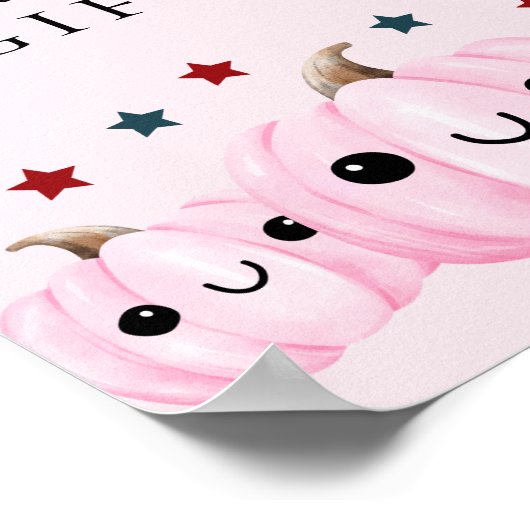 Cute Halloween Baby Shower Cards & Gift Sign Poster (Hoek)