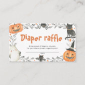 Cute Halloween Baby shower Diaper Raffle Kaarten (Voorkant)