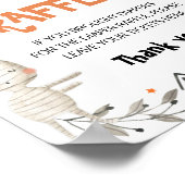 Cute Halloween Baby shower Diaper Raffle Sign Poster (Hoek)