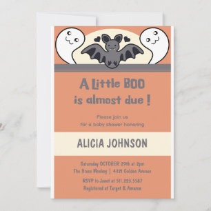 Cute Halloween baby shower Kaart