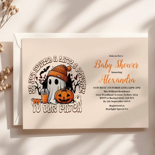 Cute Halloween Baby shower Kaart