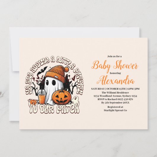 Cute Halloween Baby shower Kaart (Voorkant)