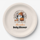 Cute Halloween Baby shower Papieren Bordje (Voorkant)