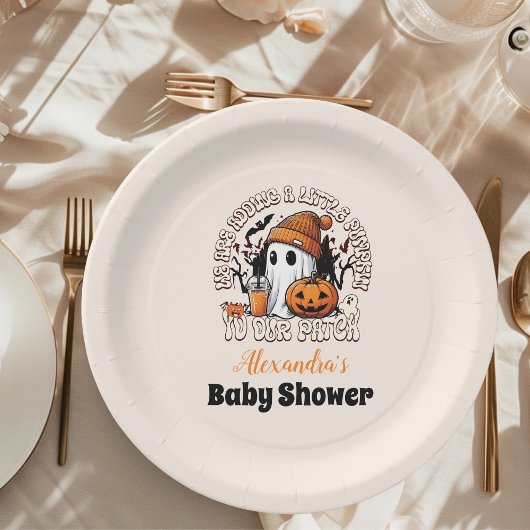 Cute Halloween Baby shower Papieren Bordje