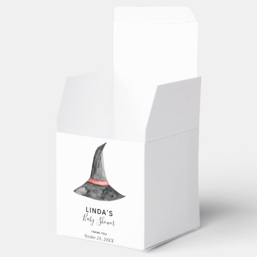 Cute Halloween Baby shower Witch's Pet Spooky Bedankdoosjes (Geopend)