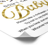 Cute Halloween Baby shower Zeg geen Baby Sign Poster (Hoek)