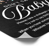 Cute Halloween Baby shower Zeg geen Baby Sign Poster (Hoek)