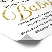 Cute Halloween Baby shower Zeg geen Baby Sign Poster (Hoek)