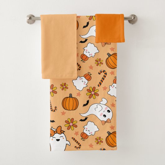 Cute Halloween Bad Handdoek (Insitu)