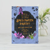 Cute Halloween Bat 1 Party Kaart (Staand voorkant)