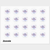 Cute Halloween Bat and Spiders Ronde Sticker (Vel)
