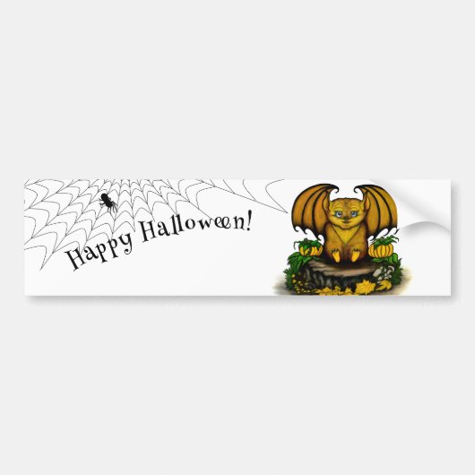 Cute Halloween Bat Bumpersticker (Voorkant)