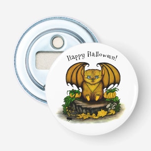 Cute Halloween Bat Button Flesopener