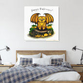 Cute Halloween Bat Canvas Afdruk (Insitu (Slaapkamer))
