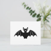 Cute halloween bat cartoon briefkaart (Staand voorkant)