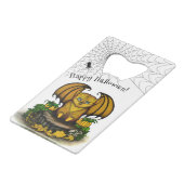 Cute Halloween Bat Creditkaart Flessenopener (Voorkant Gekanteld)