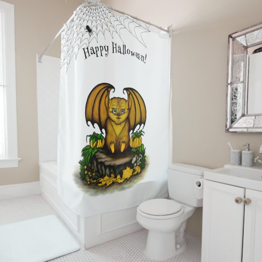 Cute Halloween Bat Douchegordijn (In situ)