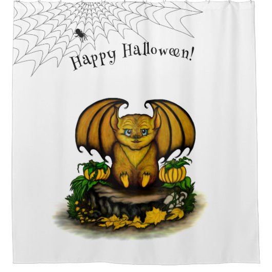 Cute Halloween Bat Douchegordijn (Voorkant)