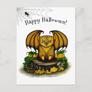Cute Halloween Bat Feestdagenkaart